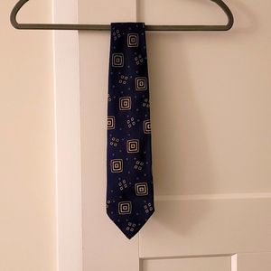 NWOT abstract Blue and Gold Tie.